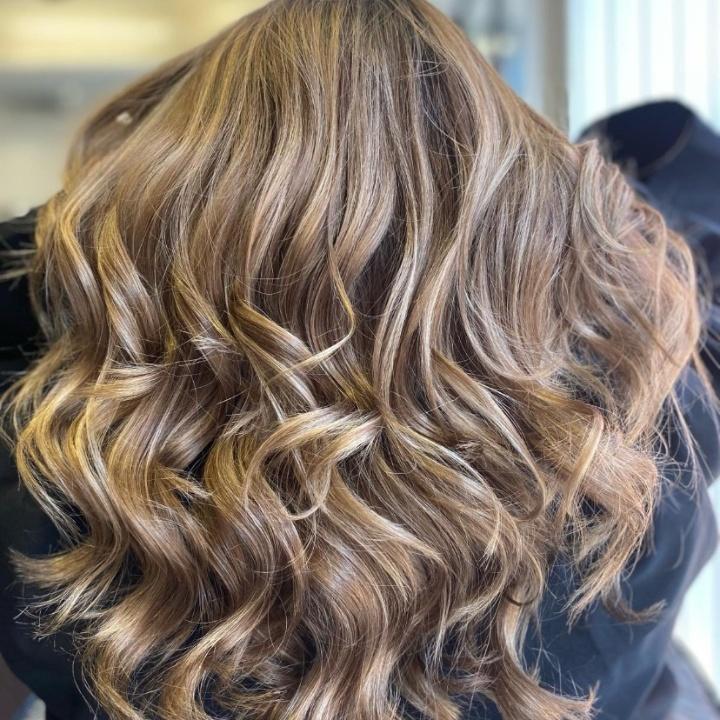 Balayage lumière blond chaud