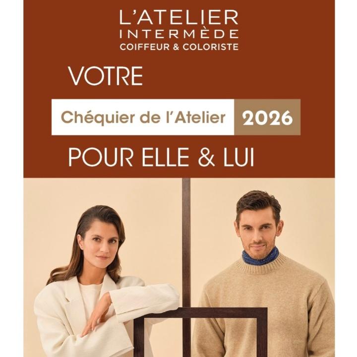 Votre chèquier avec tous ses avantages pour 2026 OFFERT lors de votre prochaine visite dans le salon L'Atelier Intermède de Grez Neuville près du Lion d'Angers en Anjou.